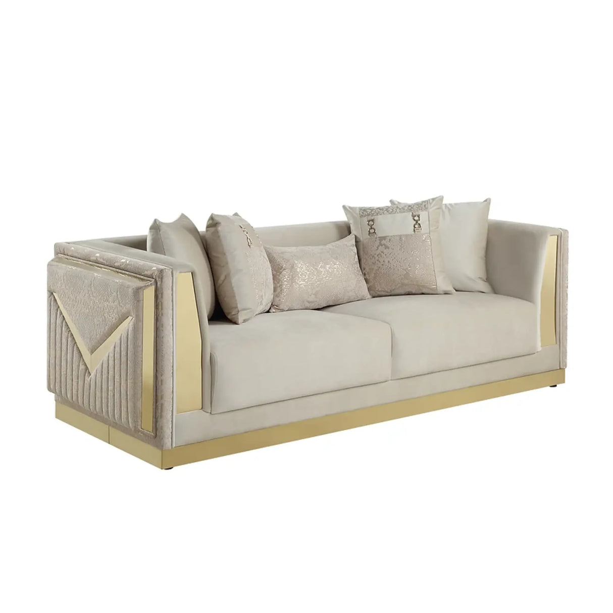 Monaco Sofa Set in Cream Complete Home Furnish