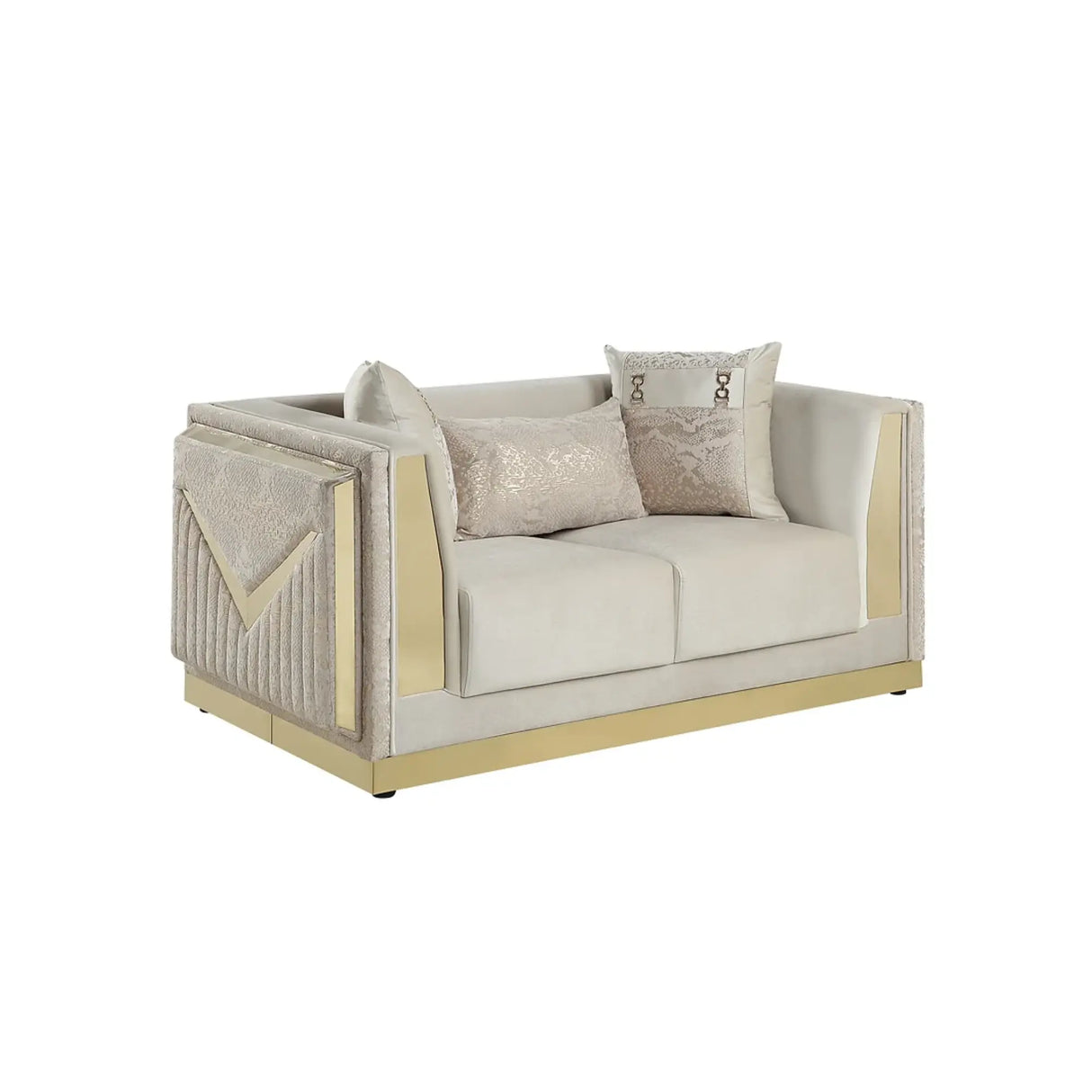 Monaco Sofa Set in Cream Complete Home Furnish