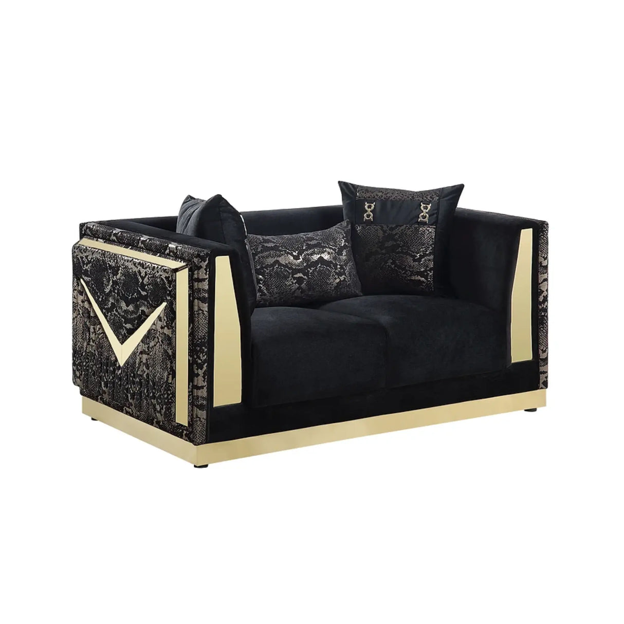Monaco Sofa Set in Black Complete Home Furnish
