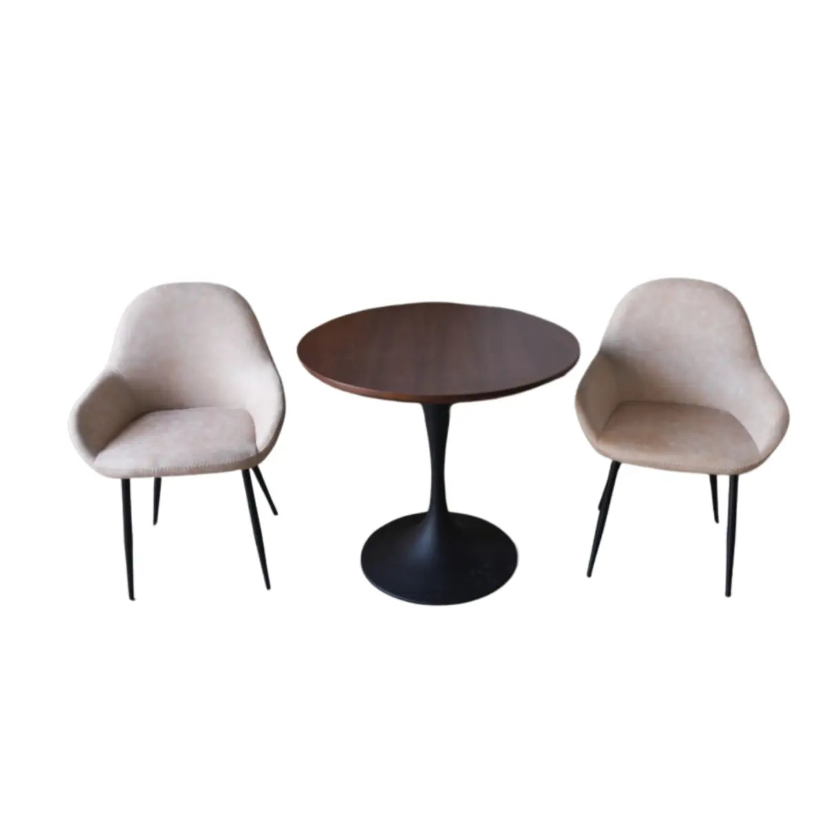 Odessa Dining Chair Set in Beige Brassex