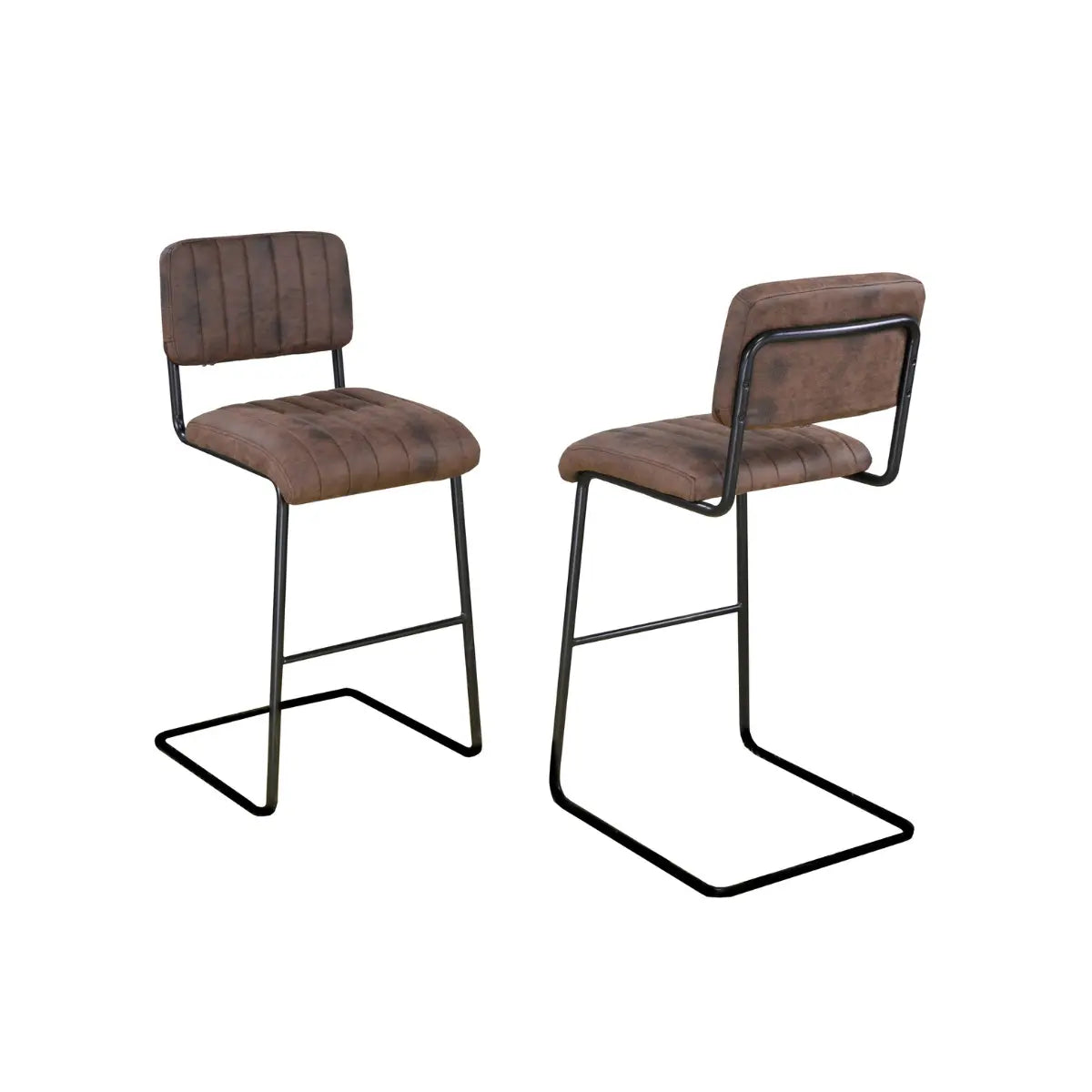 Prose Barstool Set in Brown Brassex