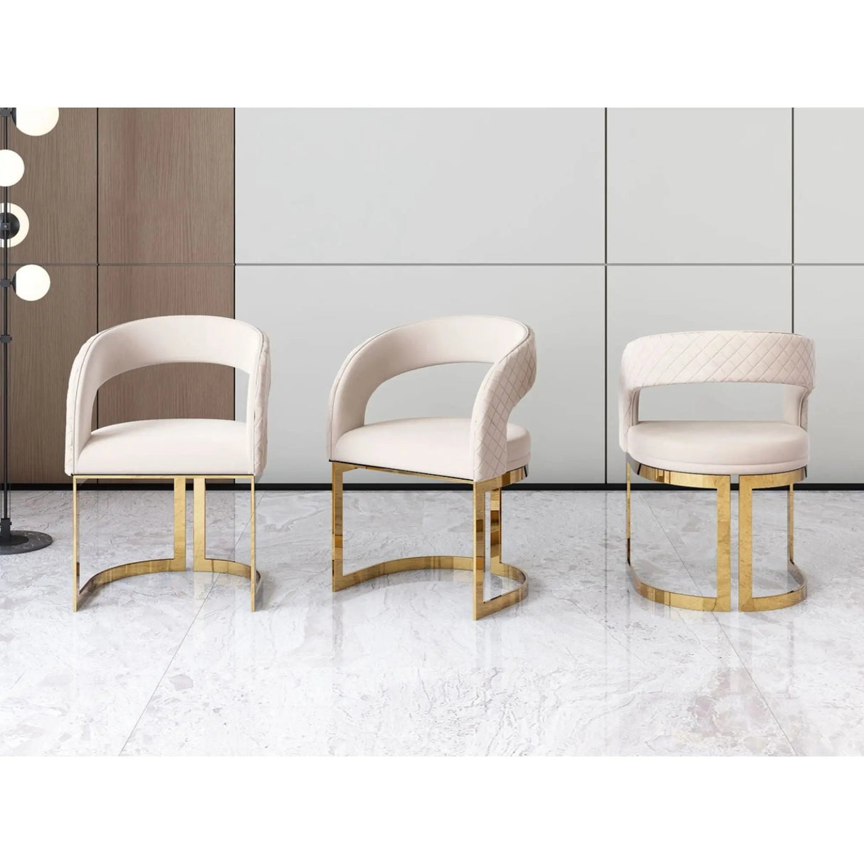 Sheena Accent Chair in White Complete Home Furnish