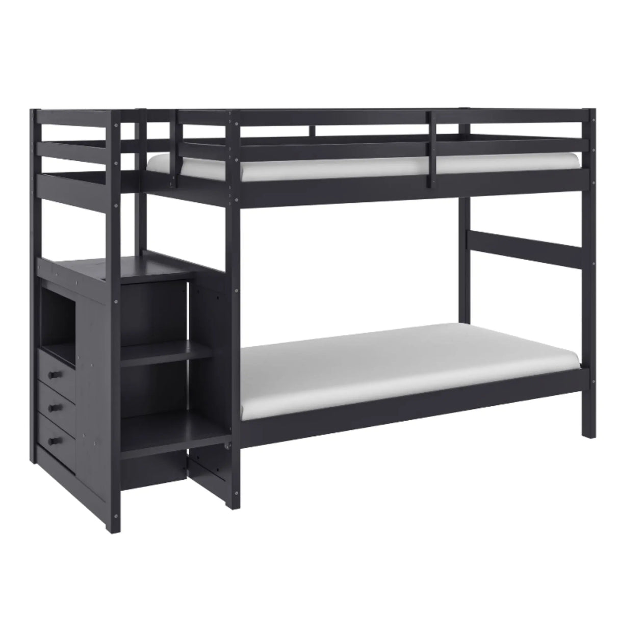 Stairway Twin over Twin Bunk Bed M.A.Z