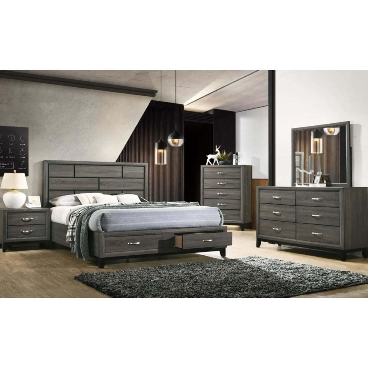 Valdemar Platform Bedroom Set Complete Home Furnish