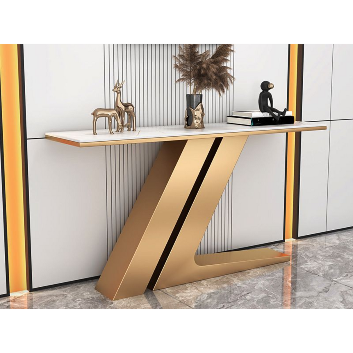 Z Marble Console Table