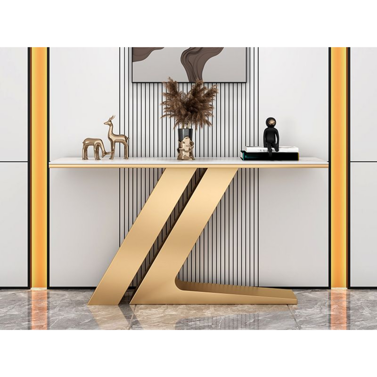 Z Marble Console Table