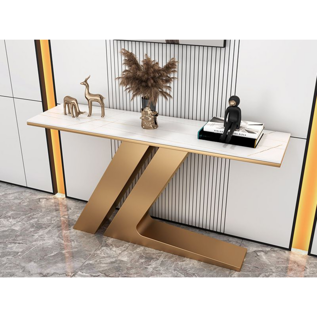 Z Marble Console Table