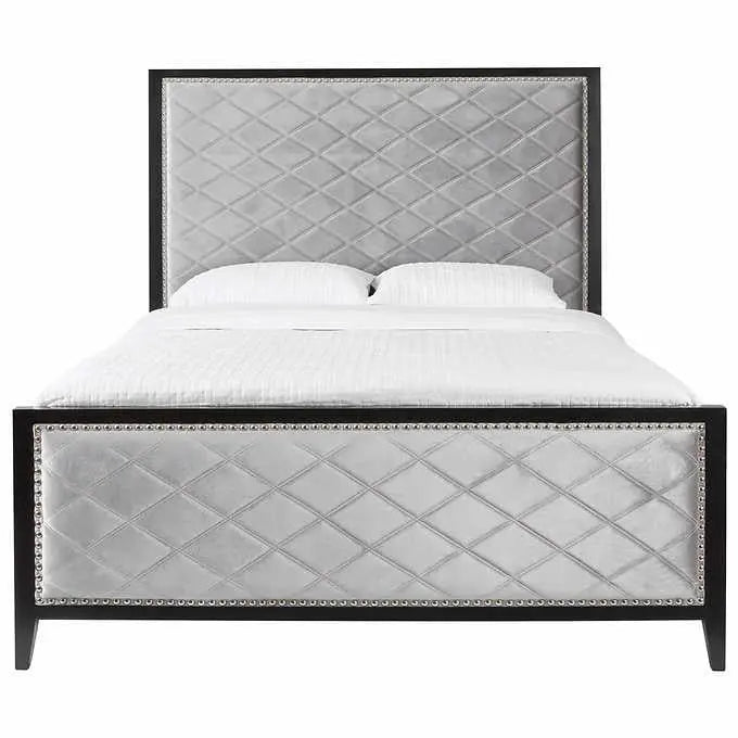 Princess Grey Velvet Bed