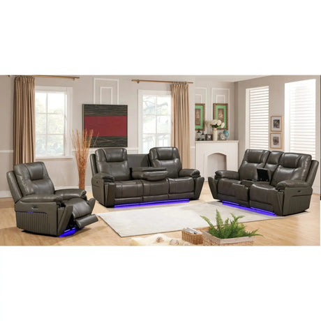 10308 Genuine Leather Power Recliner Set VFI