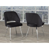 1205 Dining Chair Set in Black Brassex