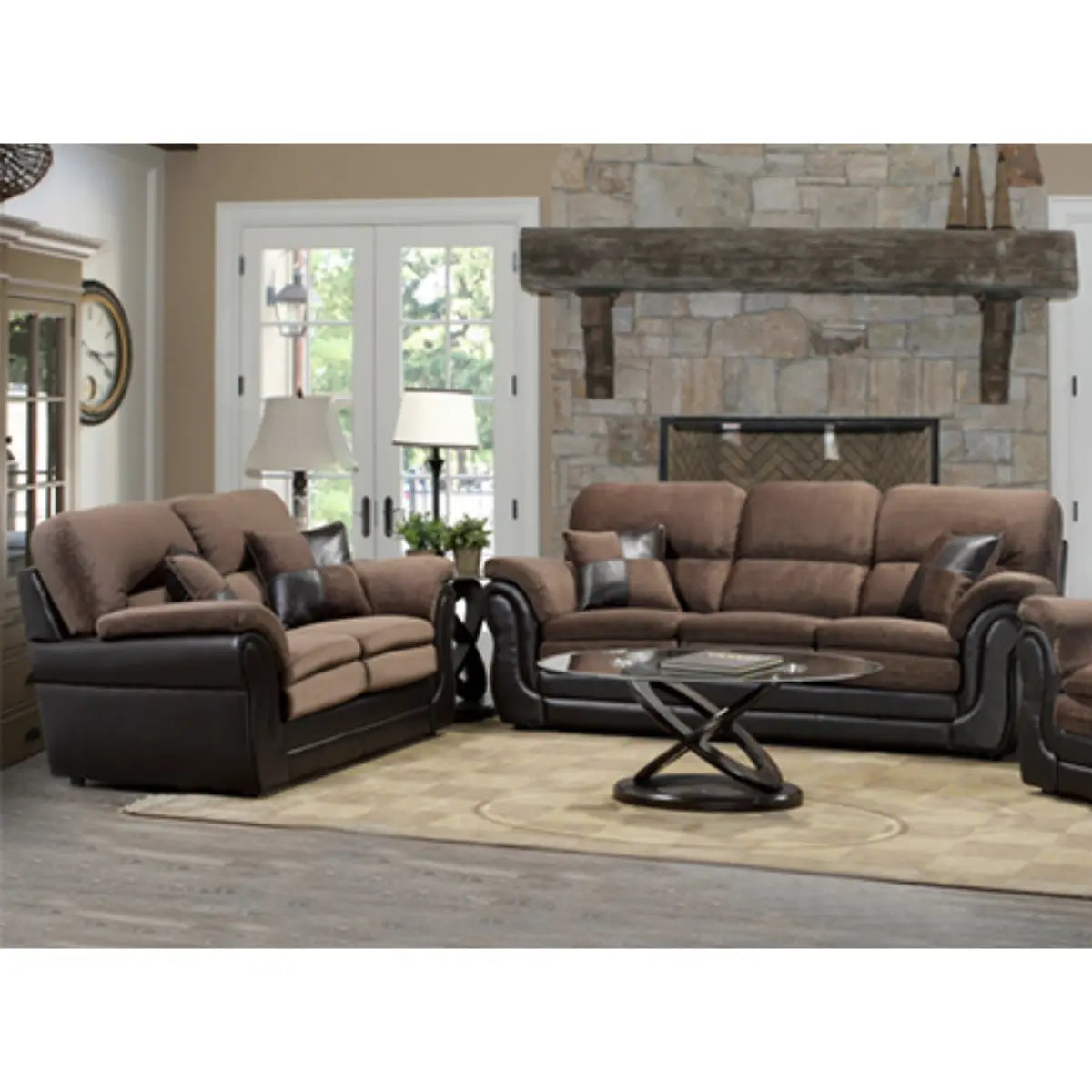 Legacy 4070 Sofa Set in Brown Complete Home Furnish