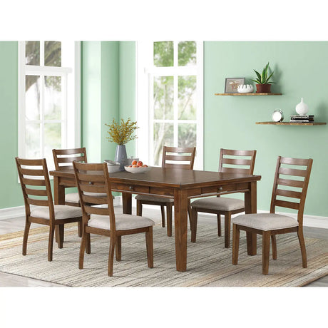 Lilly 7pc Wooden Dining Set in Cherry Matrix Furniture