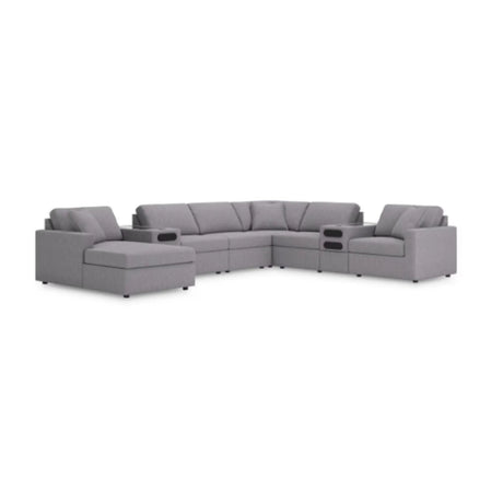 Ashley Modmax 8Pc Modular Sectional in Granite Signature Design by Ashley