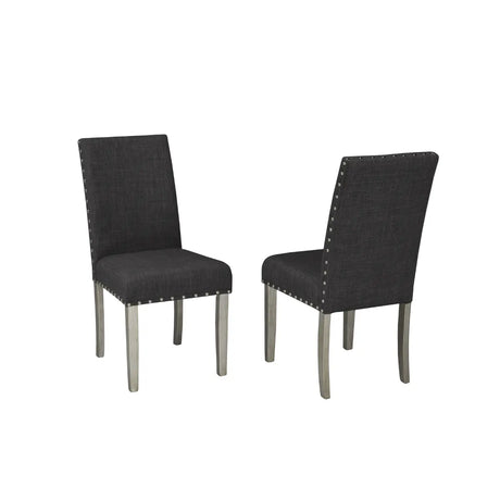 163 Dining Chair Set in Grey Brassex