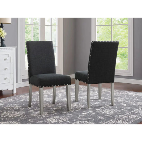 163 Dining Chair Set in Grey Brassex