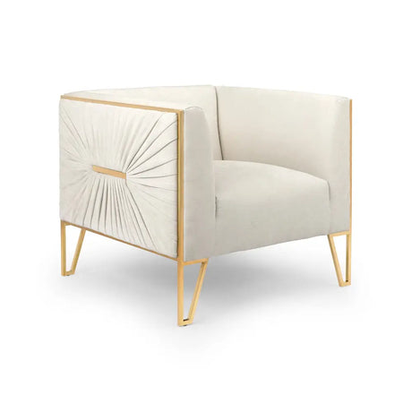 Truro Accent Chair Matte Gold Xcella