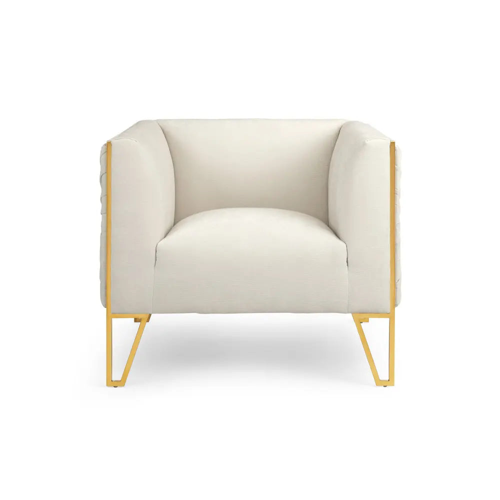 Truro Accent Chair Matte Gold Xcella