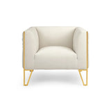 Truro Accent Chair Matte Gold Xcella