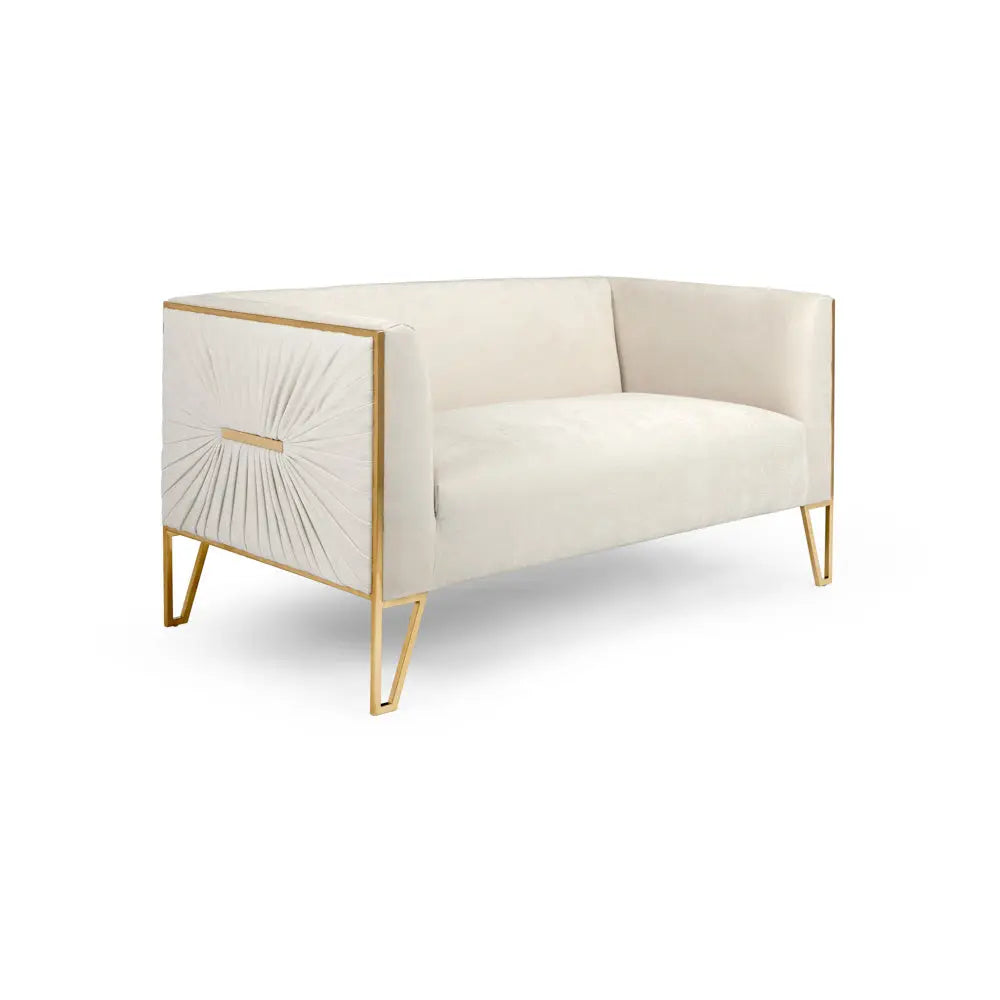 Truro Loveseat Matte Gold Xcella