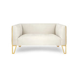 Truro Loveseat Matte Gold Xcella