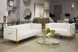 Truro Loveseat Matte Gold Xcella