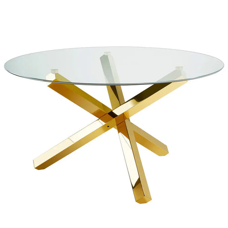 Helen Round Dining Table Gold Xcella