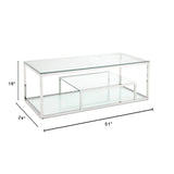 Barolo Steel Coffee Table - Complete Home Furnish