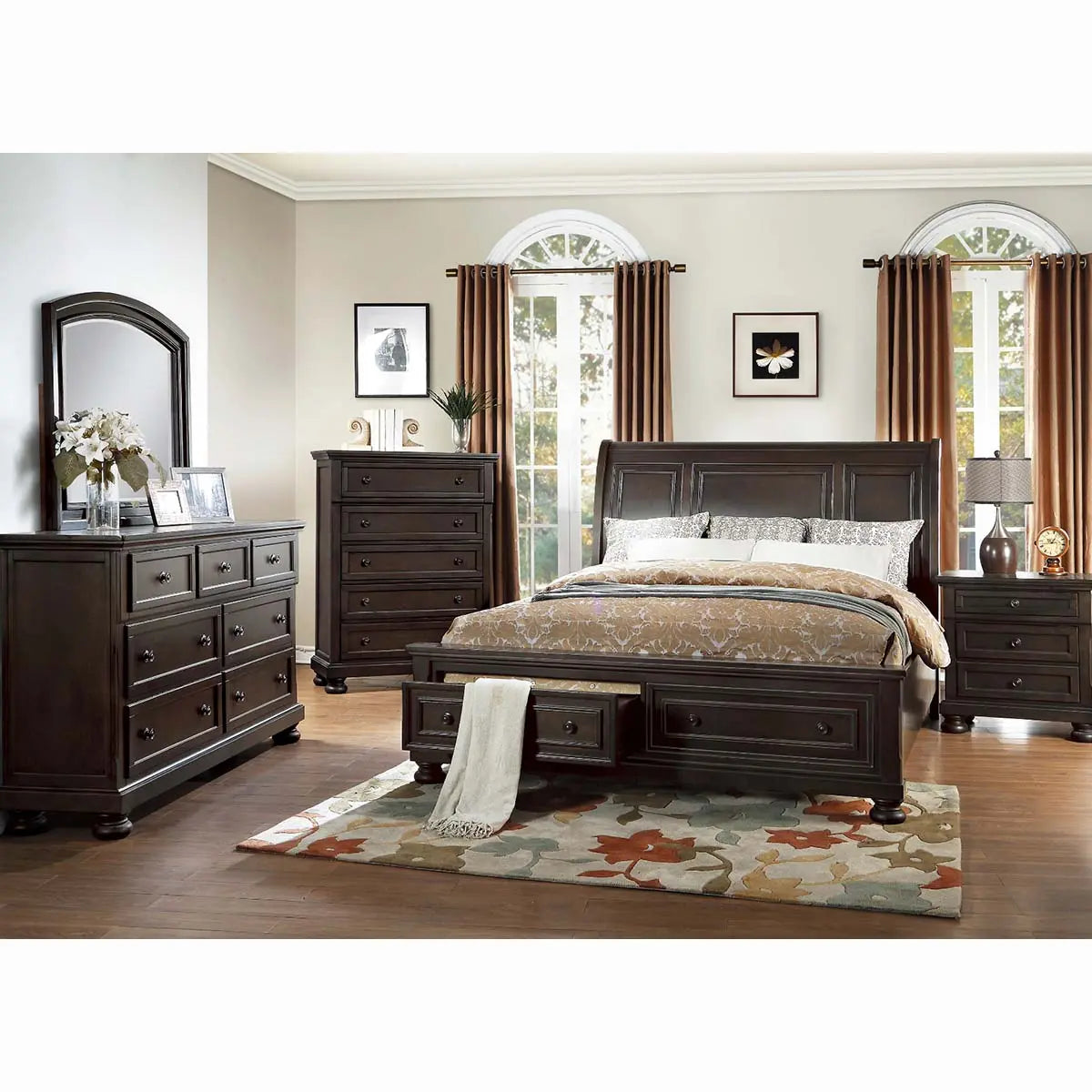 Begonia 6Pc Bedroom Set 1718GY M.A.Z