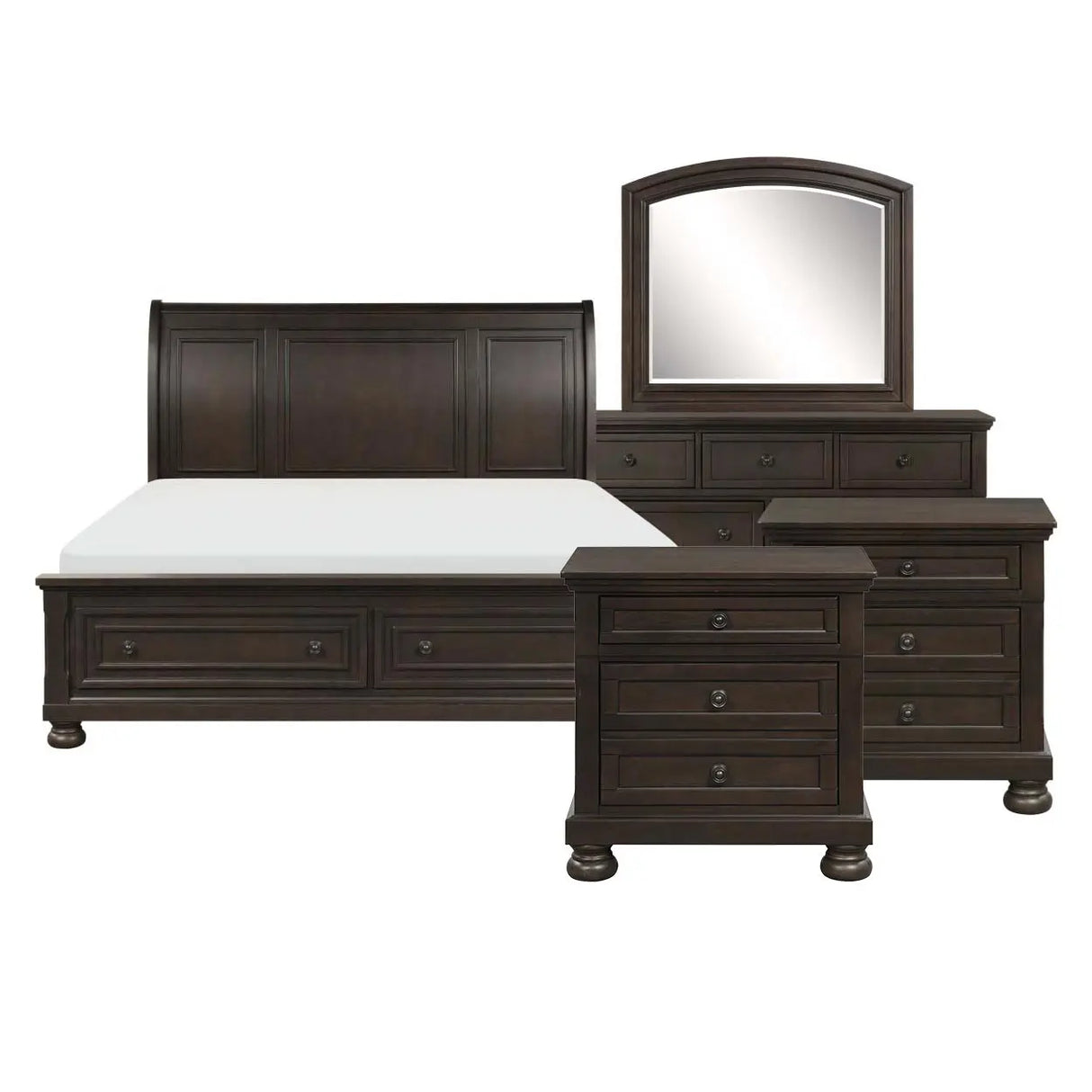 Begonia 6Pc Bedroom Set 1718GY M.A.Z