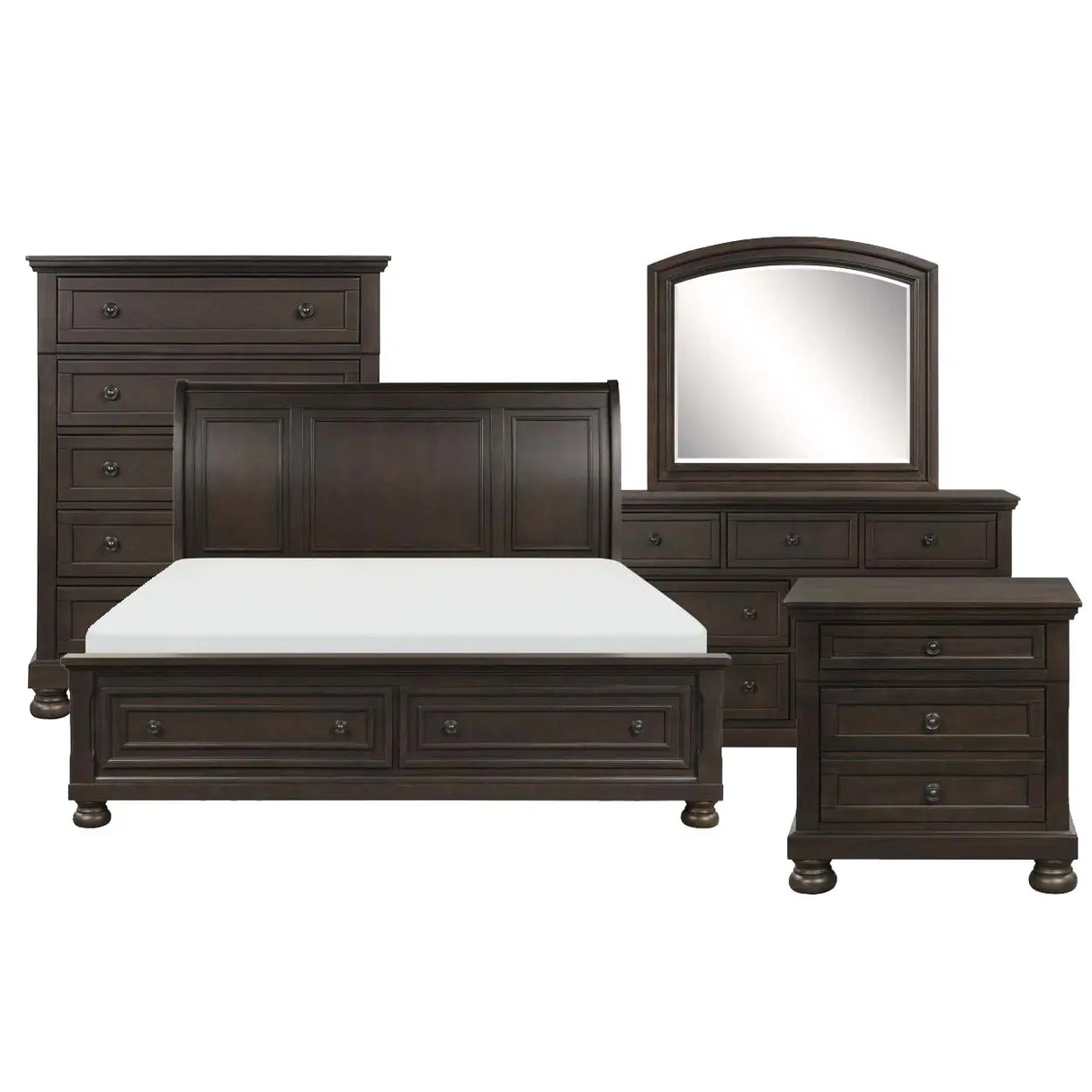 Begonia 6Pc Bedroom Set 1718GY M.A.Z