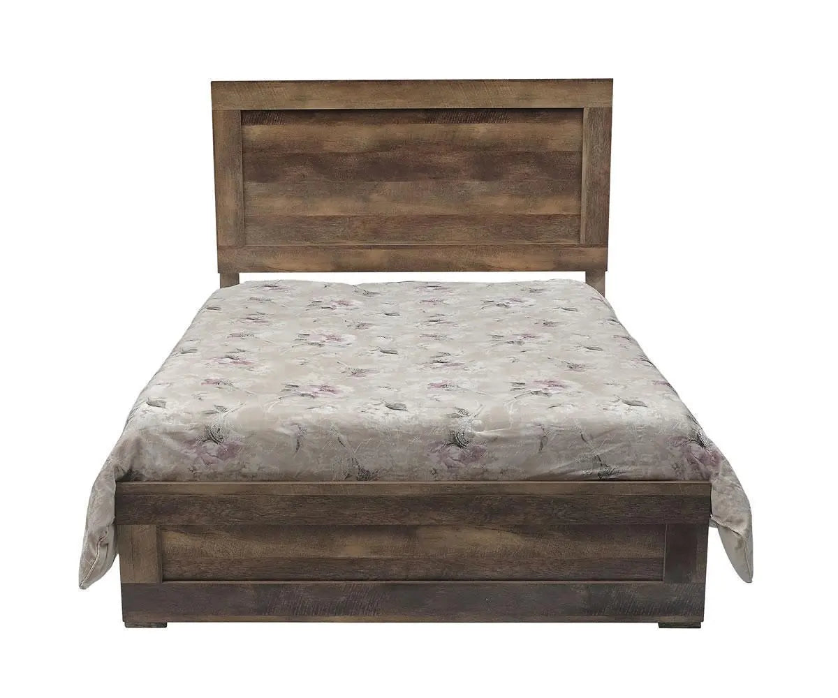 Caliban 6pc Bedroom Set in Rustic Brown Kwality