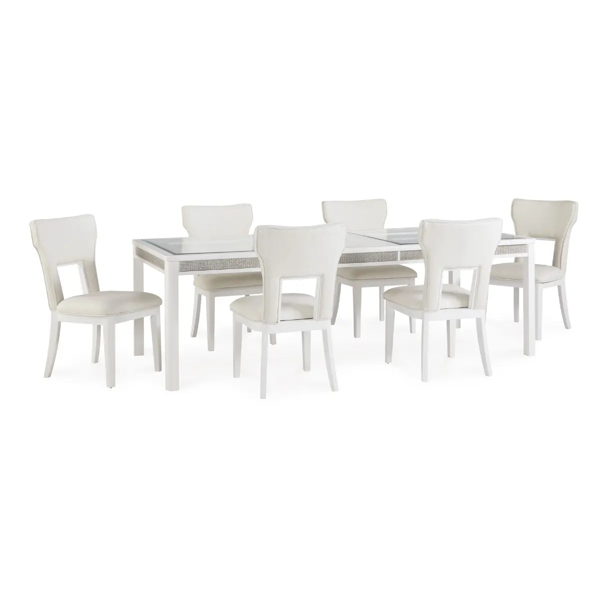 Ashley Chalanna Dining Set in White Signature Design by Ashley