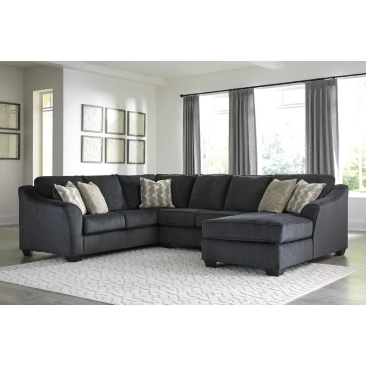 Ashley Eltmann 3Pc Sectional with Chaise Signature Design by Ashley