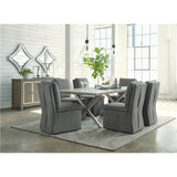 Ashley Krystanza Dining Set in Grey Signature Design by Ashley