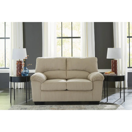 Ashley Simplejoy Loveseat in Sand Signature Design by Ashley