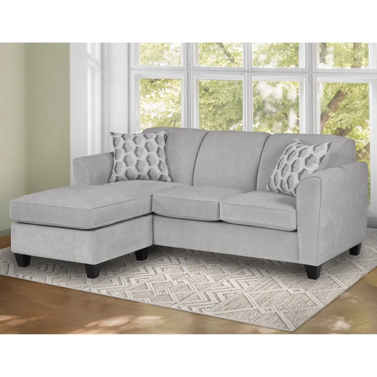 Whisper 2211 Sectional in Grey Complete Home Furnish