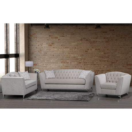 SBF 2301 Sofa Set in Oyster Sofa by Fancy