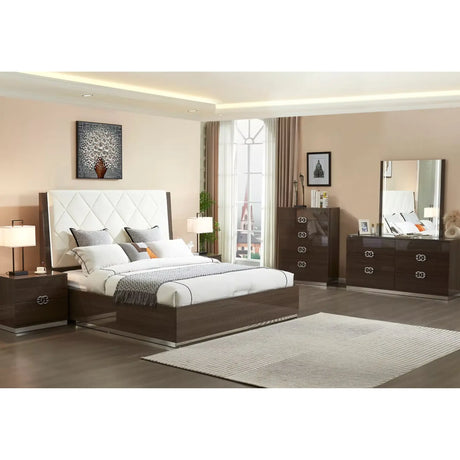 2504 Bedroom Set in Brown Complete Home Furnish