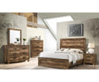 Caliban 6pc Bedroom Set in Rustic Brown Kwality