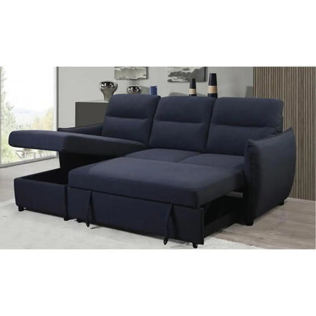 Liam RK4016 Sectional Sofa with Pull Out Bed & Storage Ottoman Complete Home Furnish