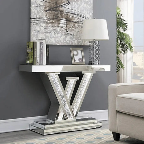 LV Crushed Ice LED Console Complete Home Furnish