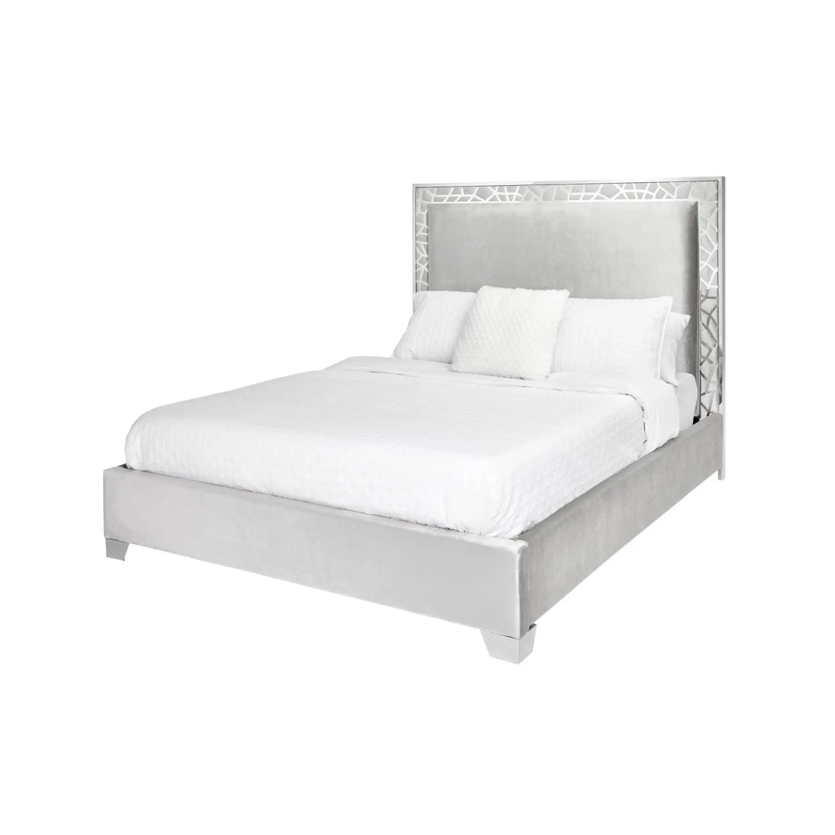 Wellington Platform Bed in Velvet Xcella