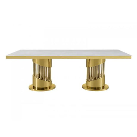 2800 Spiral Marble Dining Table in Gold B2M