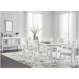 Ashley Chalanna Dining Set in White Signature Design by Ashley