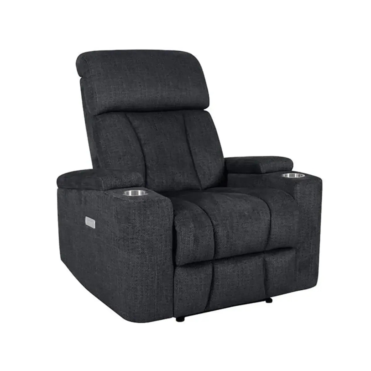 Calvino Power Reclining Sofa Set in Dark Grey Kwality