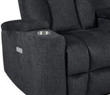 Calvino Power Recliner in Dark Grey Kwality