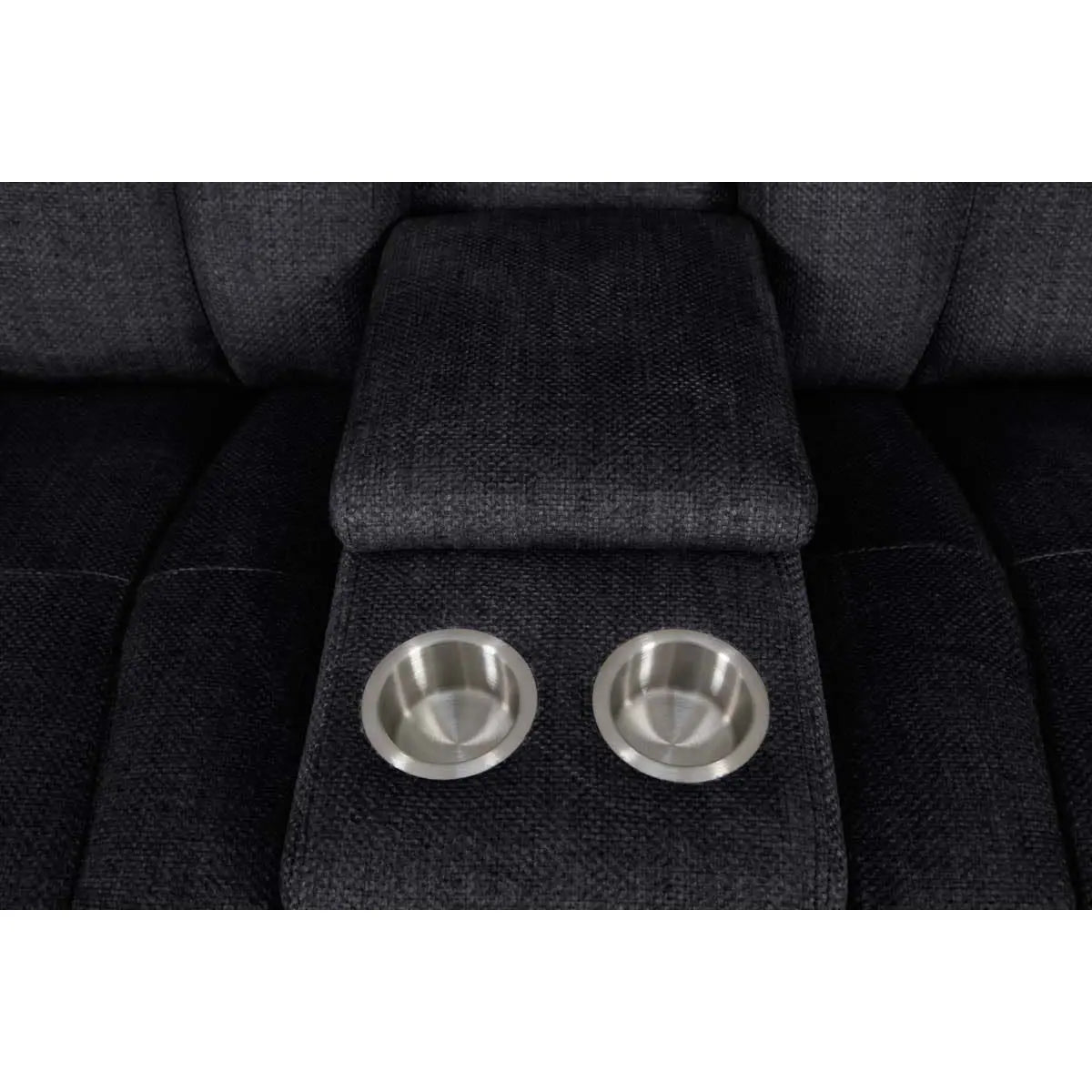 Calvino Power Reclining Loveseat in Dark Grey Kwality