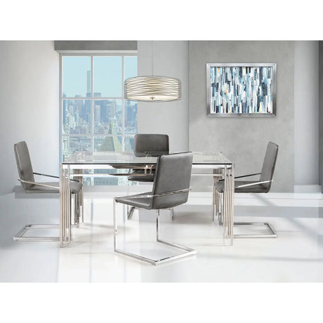 Porfirio 5 pc Glass Dining Set 3645 - Complete Home Furnish