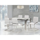 Porfirio 7 pc Glass Dining Set 3645 - Complete Home Furnish