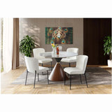 Greer 5Pc Dining Set in White 3696 M.A.Z